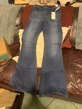 Judy Blue Women's Dark Medium Blue Flare Jeans